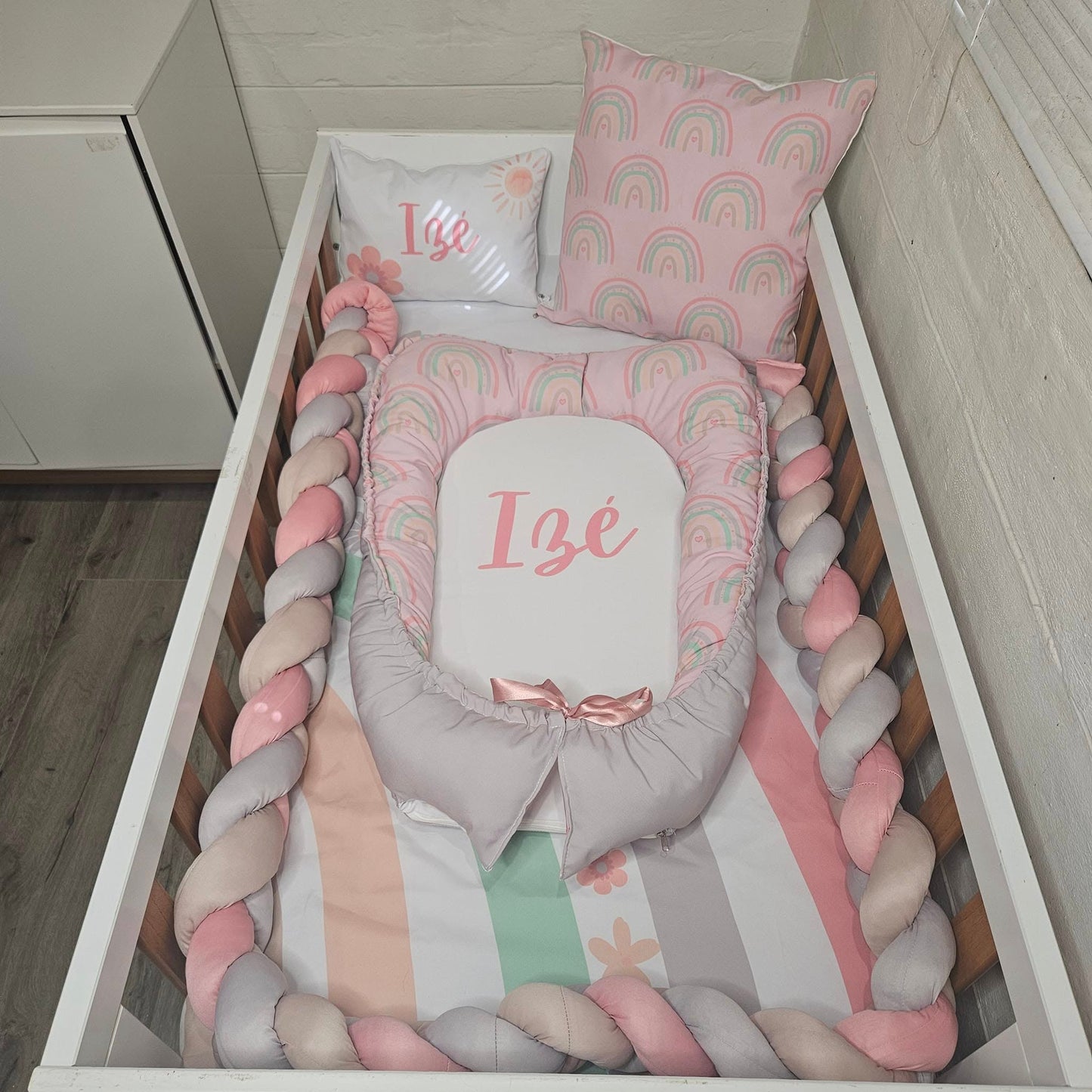 Soft Pastel Rainbow  baby nest