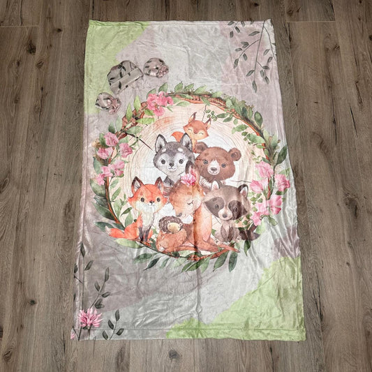 Boho Sage Woodlands Fleece blanket