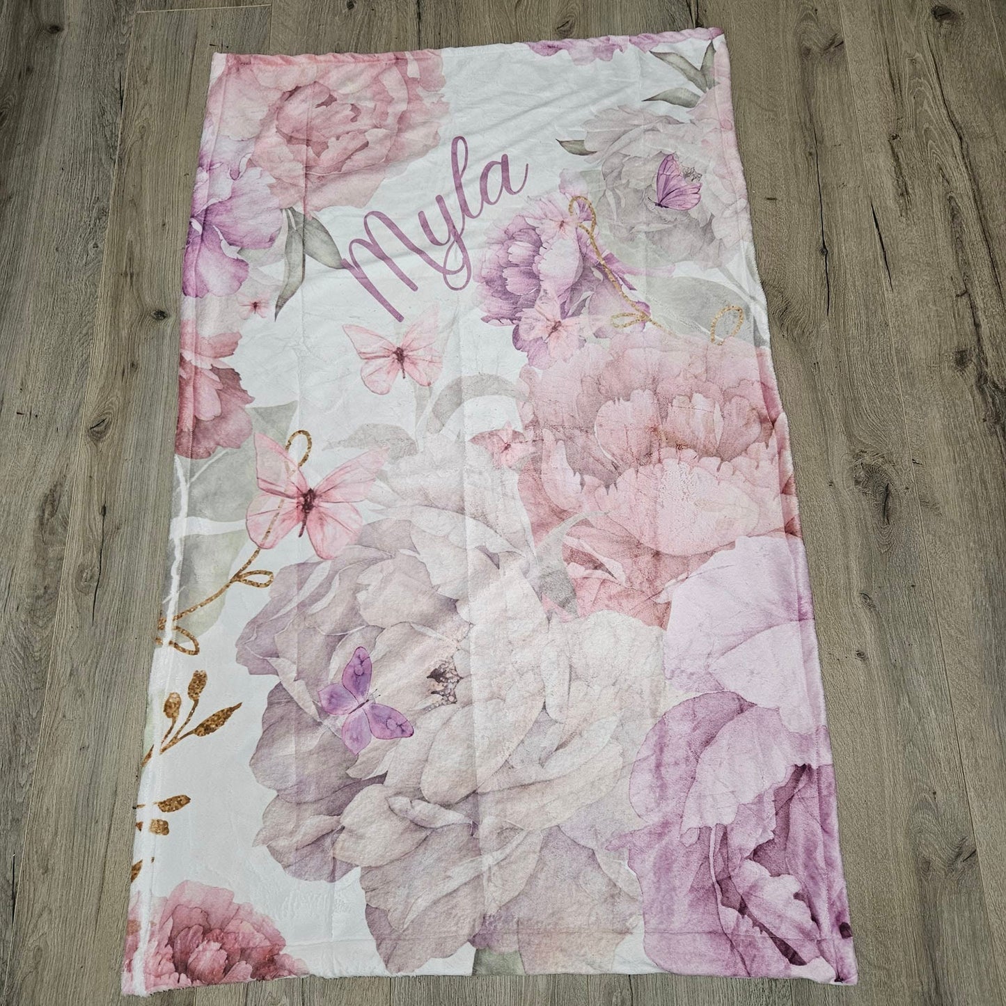 Purple Butterfly Peony  cot linen