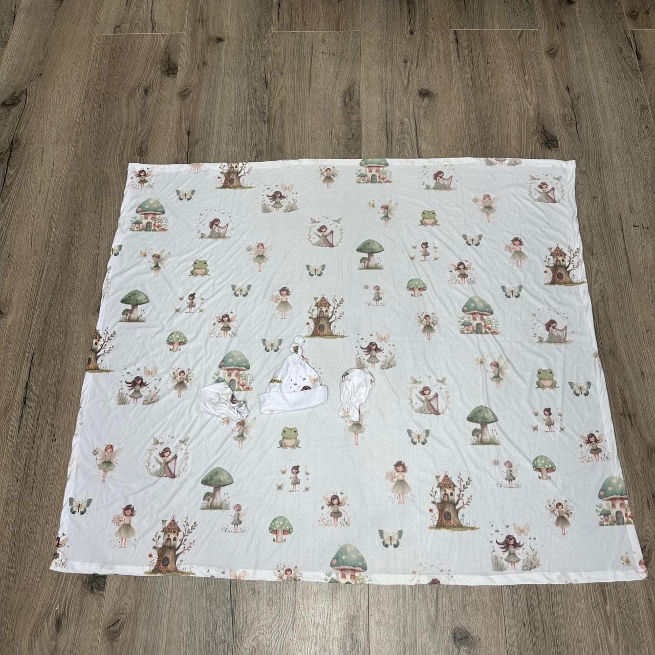 Green Forest Fairy Wonderland 🧚‍♀️ 🧚‍♂️ cot linen