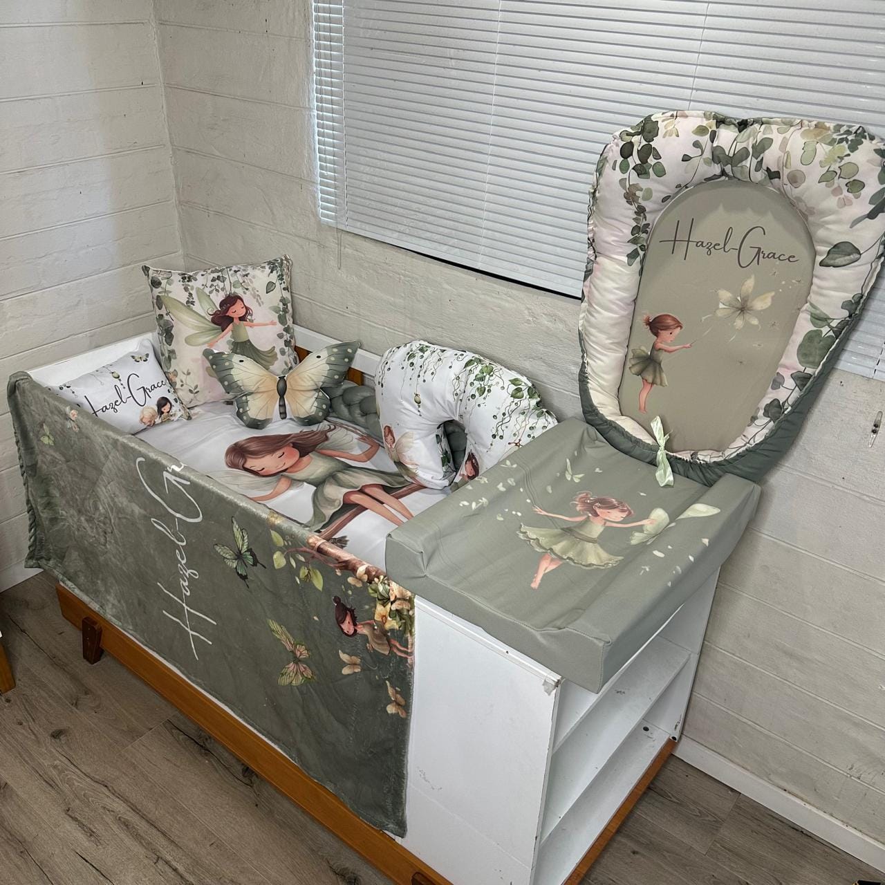 Green Forest Fairy Wonderland 🧚‍♀️ 🧚‍♂️ cot linen