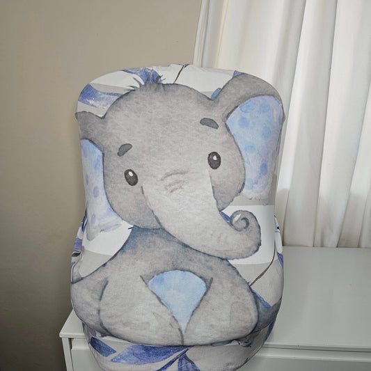 Owen the cute Baby Blue Ellie car seat cover