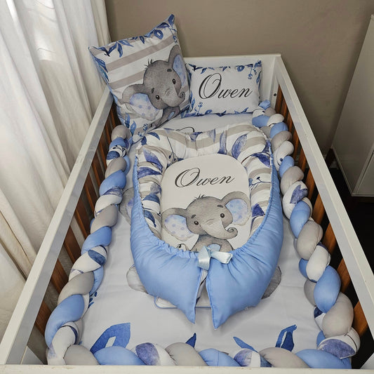 Owen the cute Baby Blue Ellie Baby Nest