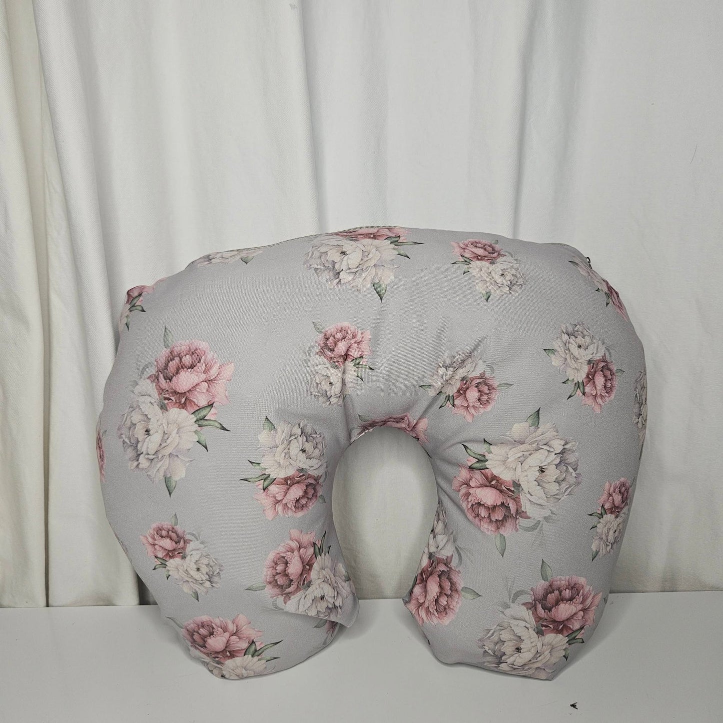 Grey Peony Floral Ellie  nursing pillow