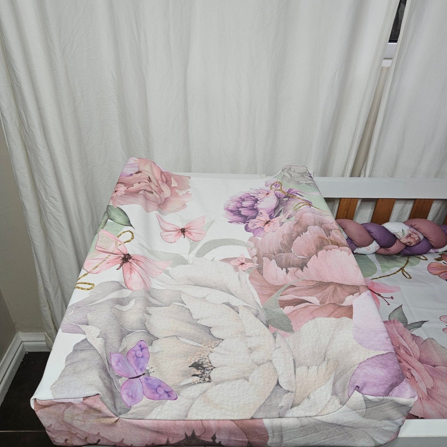 Purple Butterfly Peony  cot linen