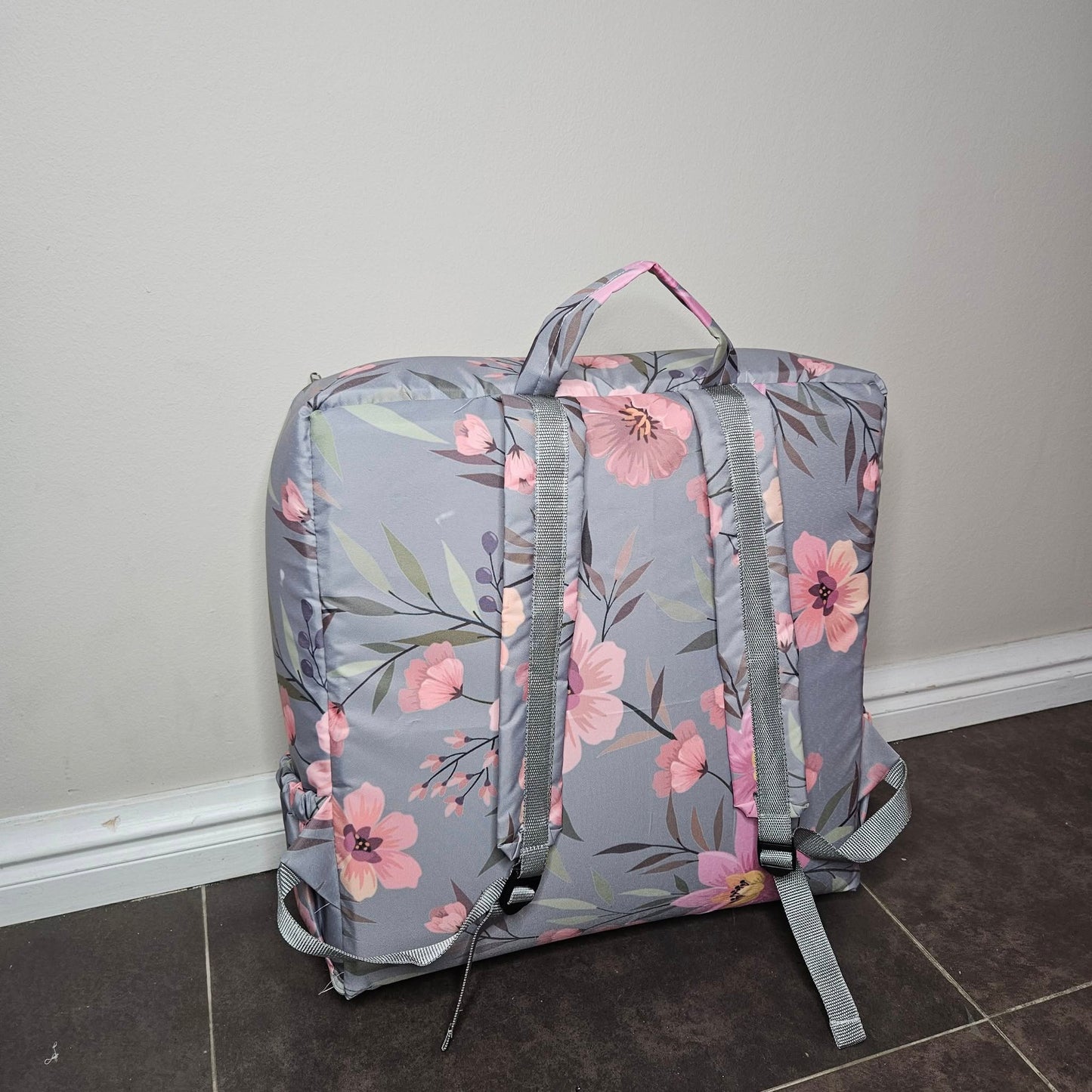 Sophisticated Soft Pink Floral Travel Nest Bag