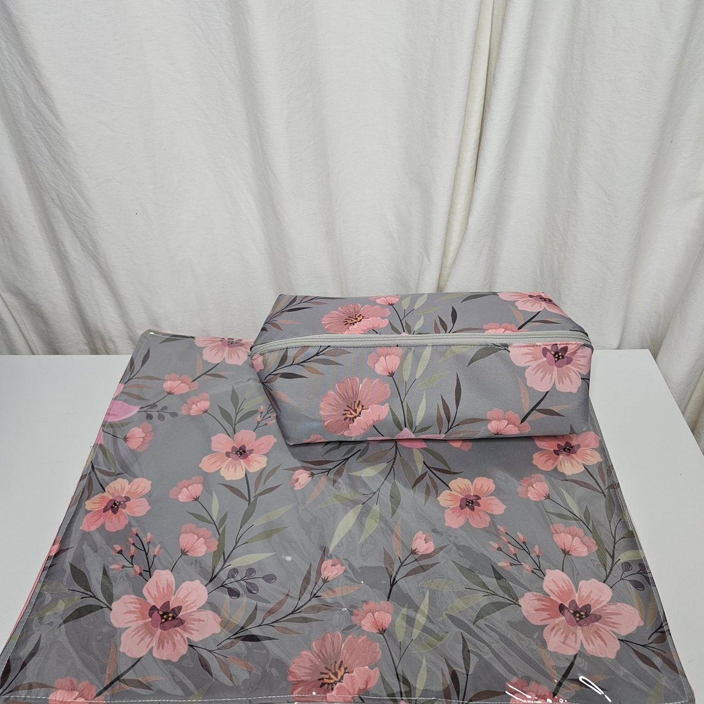 Sophisticated Soft Pink Floral Travel Nest Bag