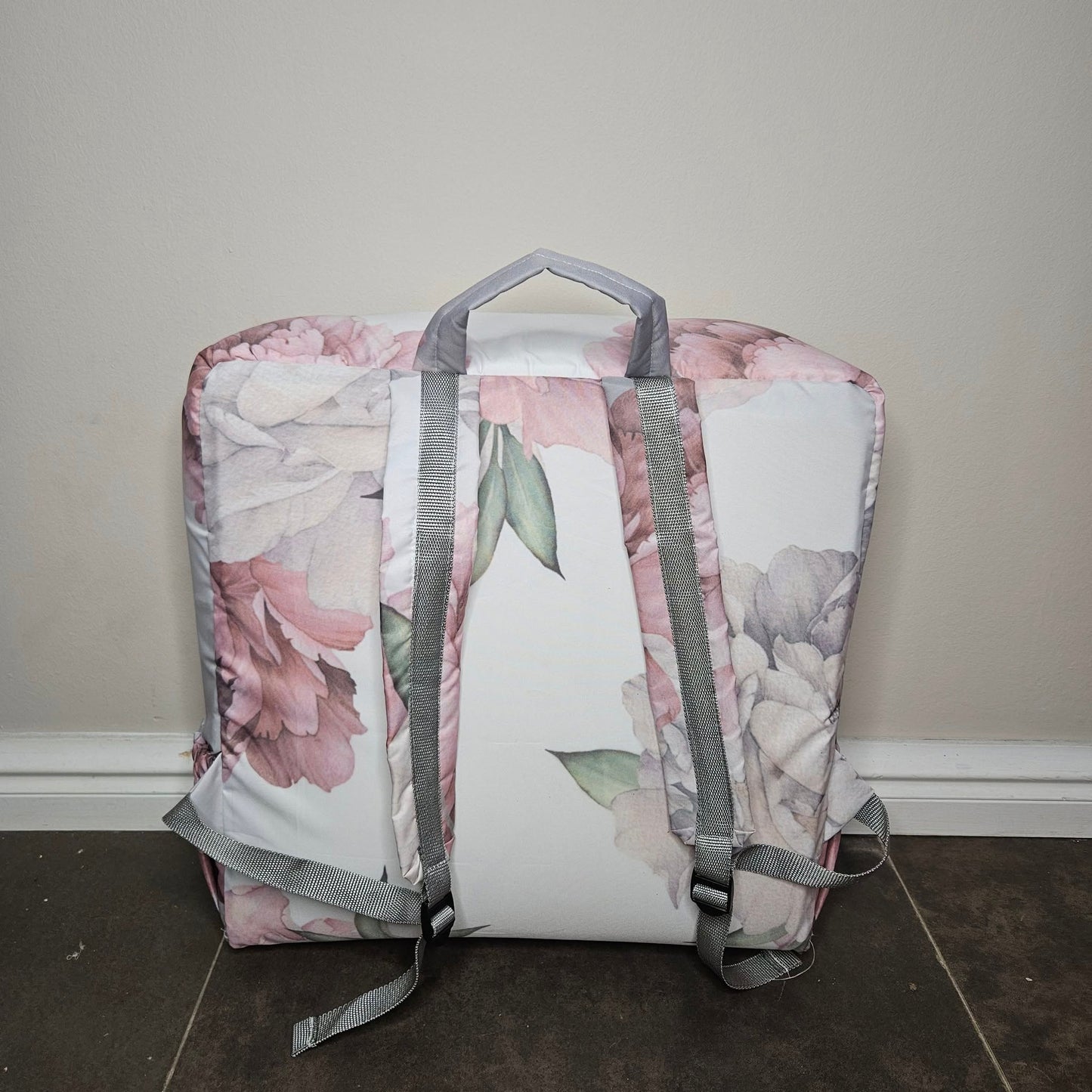 Silver Peony Bunny Travel nest bag