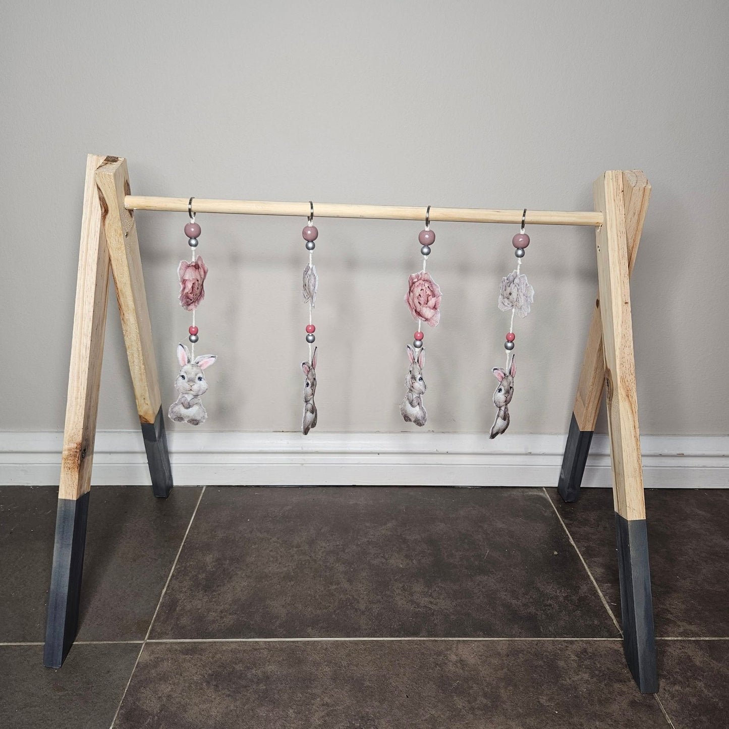 Silver Peony Bunny play gym