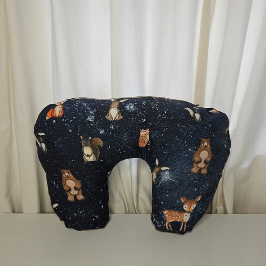 Navy Starry Sky Woodlands  nursing pillow