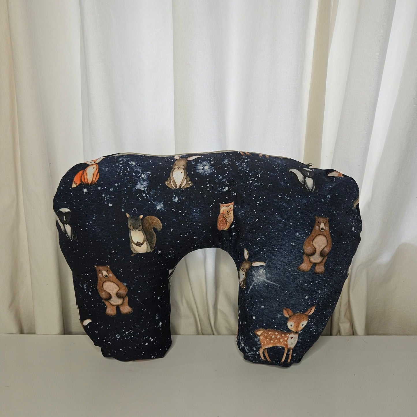 Navy Starry Sky Woodlands  cot linen