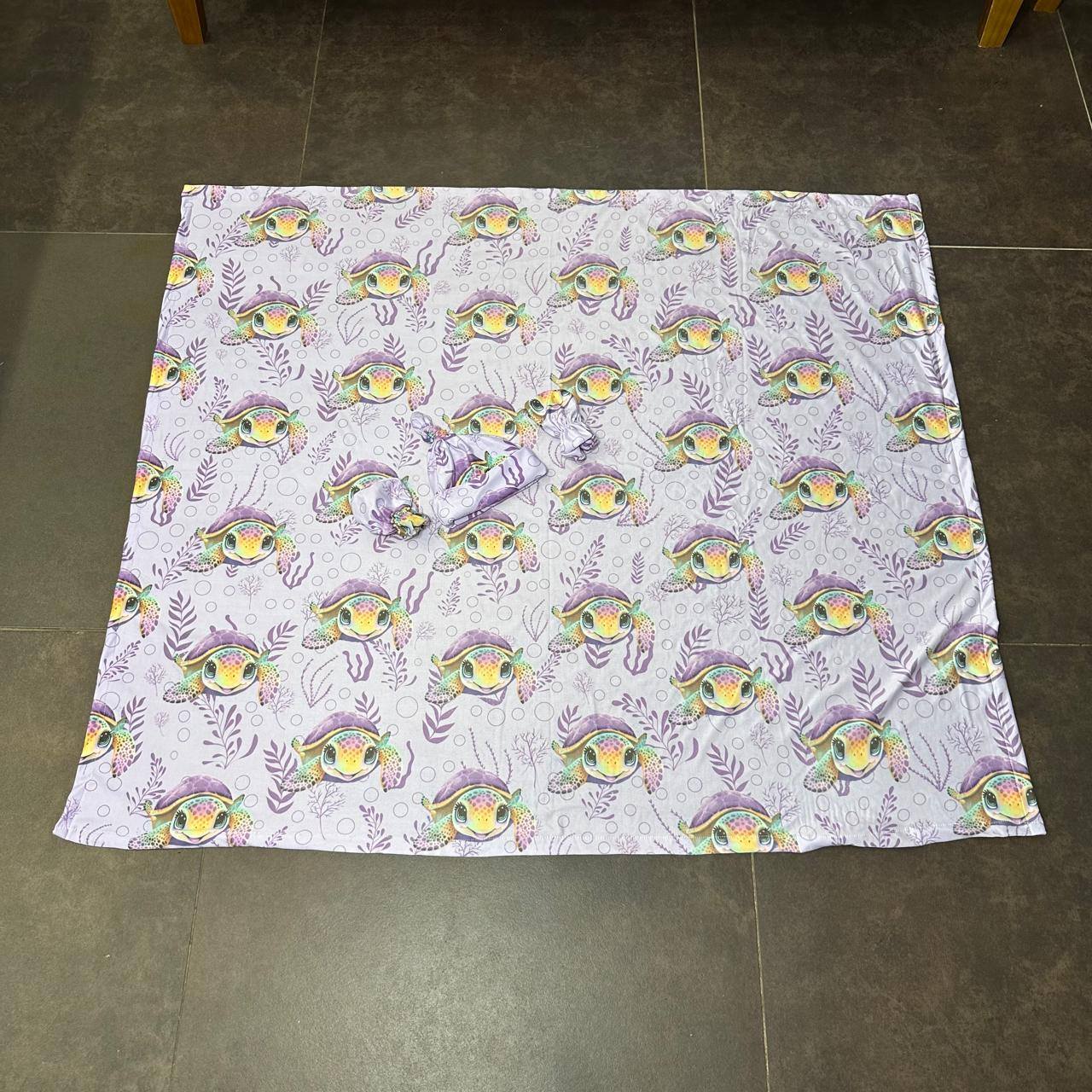 Turtle Paradise (Purple) cot linen