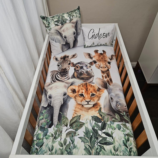 Ultimate Green Safari 1 cot linen