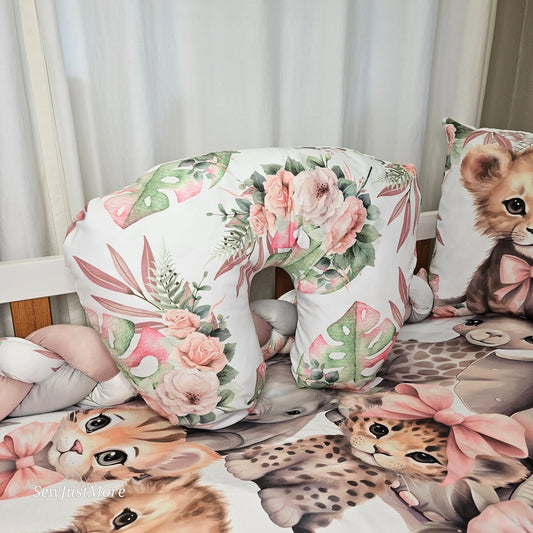 Pink Tropical Safari nursing pillow
