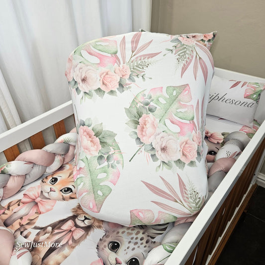Pink Tropical Safari car seat cover