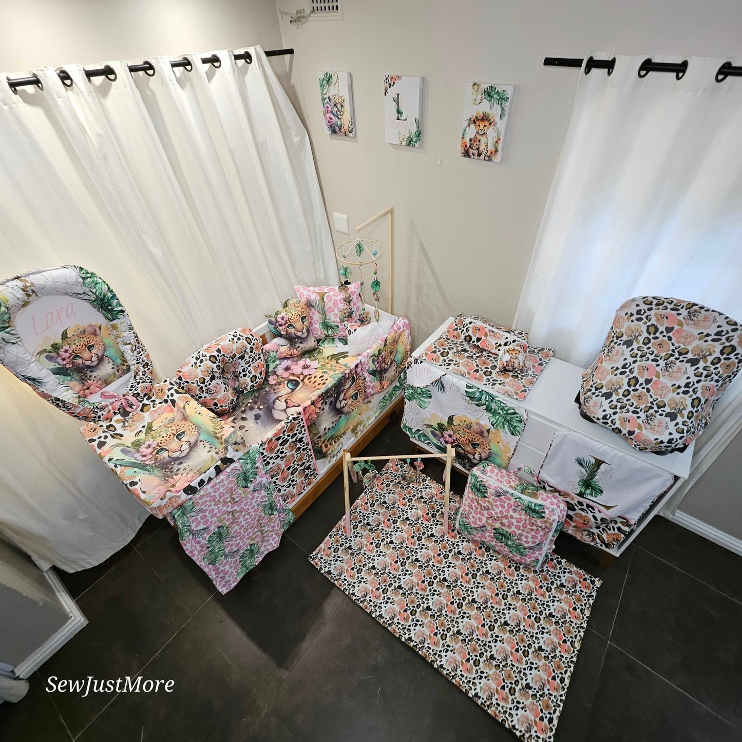 Tropical Leopard   cot linen