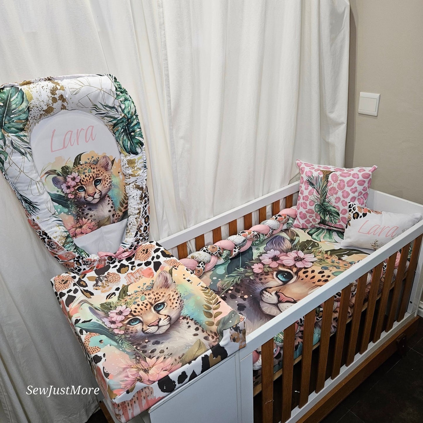 Tropical Leopard cot linen