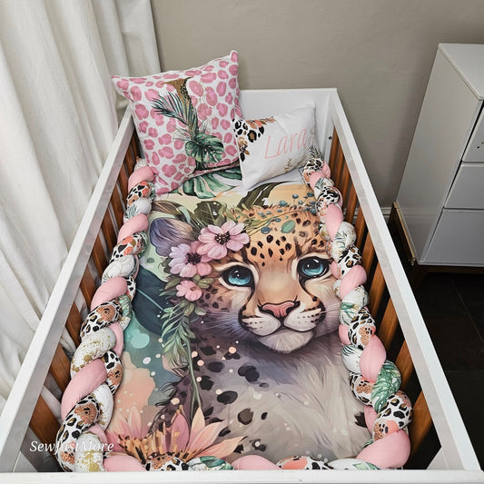 Tropical Leopard   cot linen