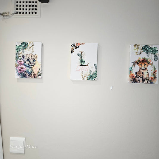 Tropical Leopard   Canvas set