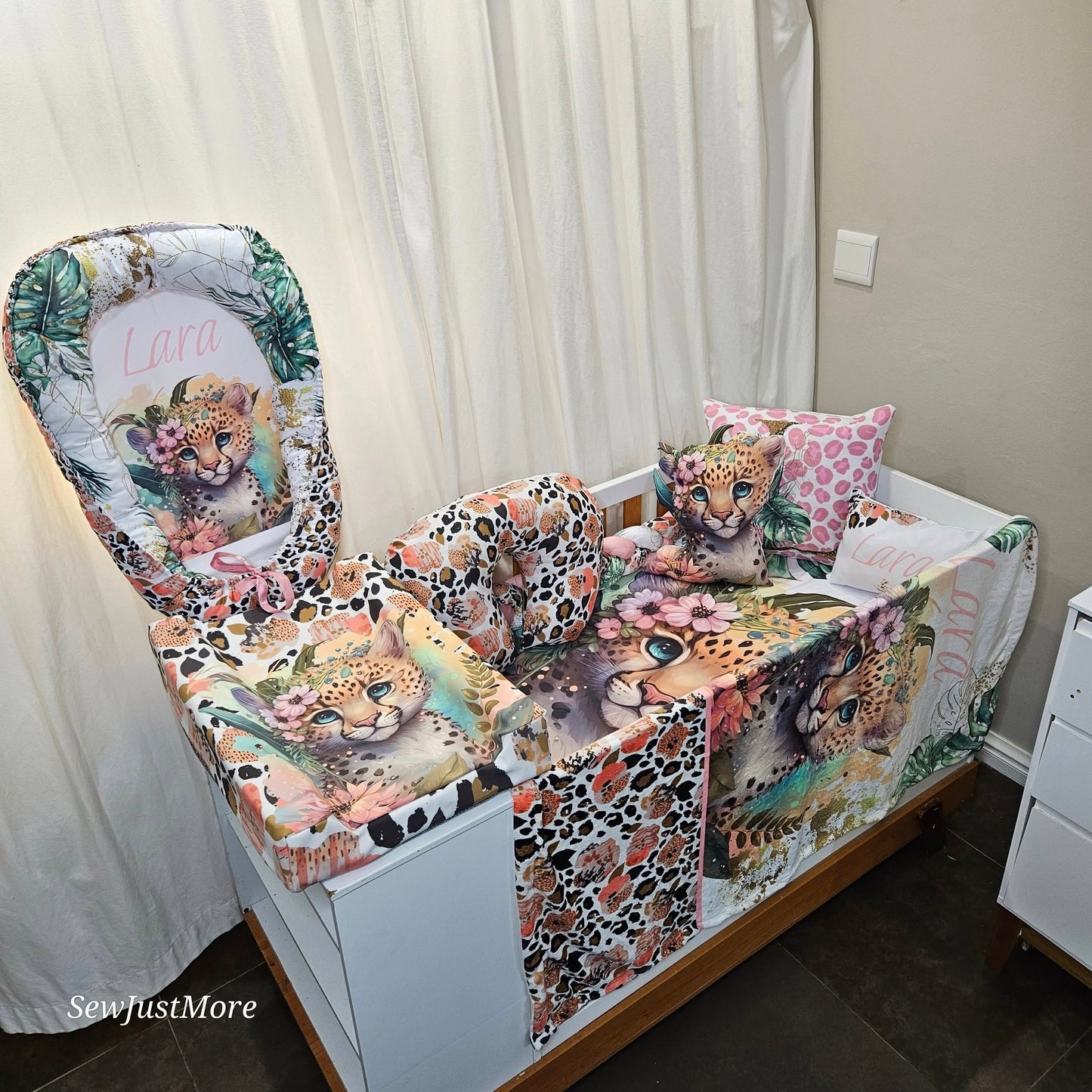 Tropical Leopard   cot linen