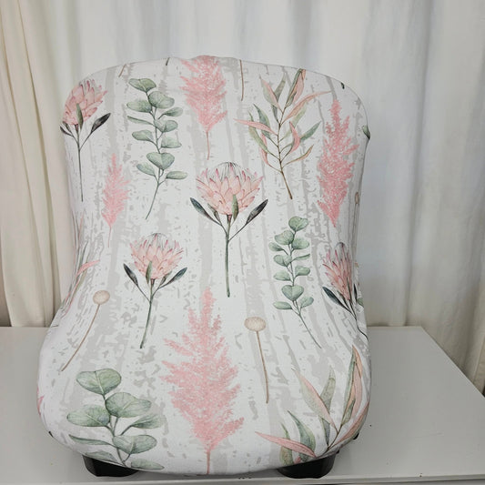 Karoo Fynbos Safari (Duck egg and Mint)  car seat cover