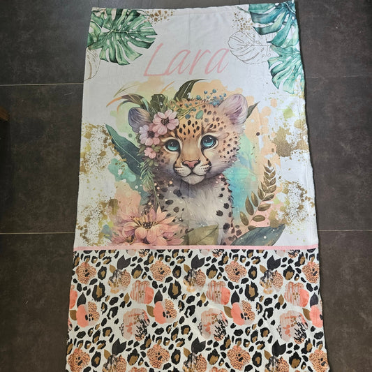 Tropical Leopard 🐆  Fleece Blanket