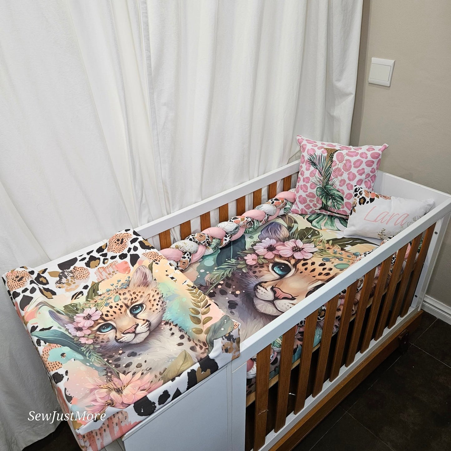 Tropical Leopard   cot linen