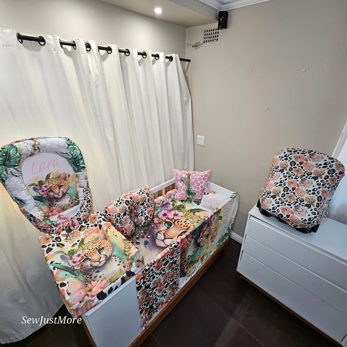 Tropical Leopard   cot linen