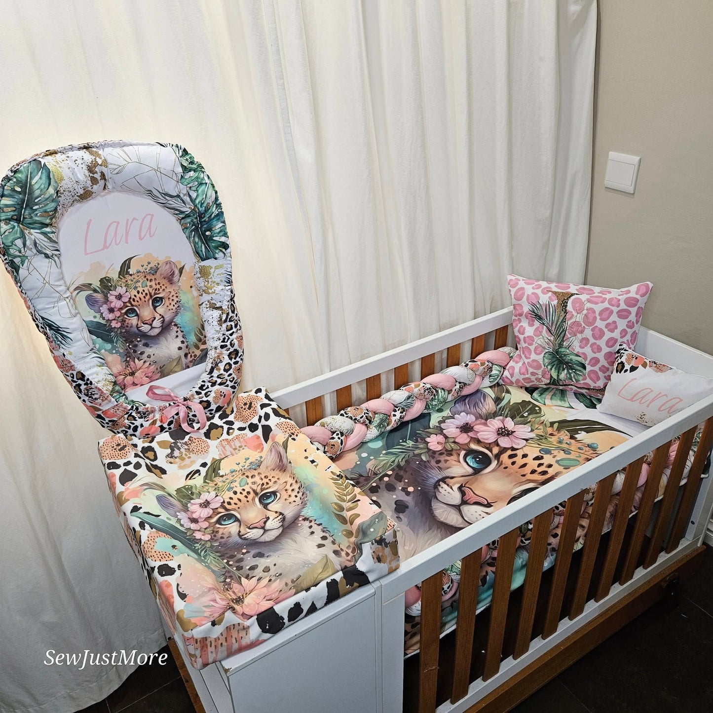 Tropical Leopard   cot linen