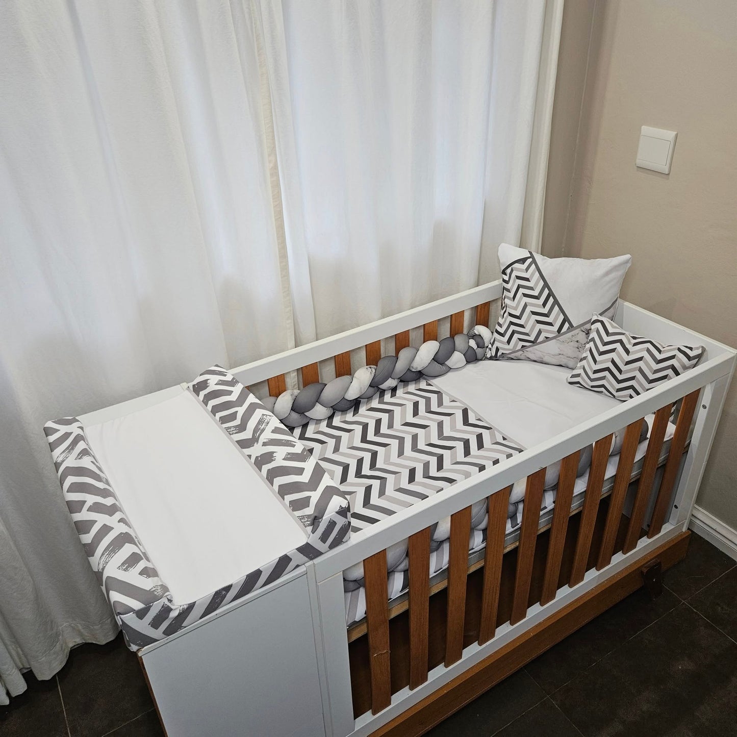 Grey Marble v2  cot linen