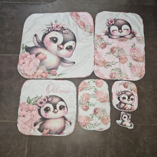 Peony Penguin Toweling Set