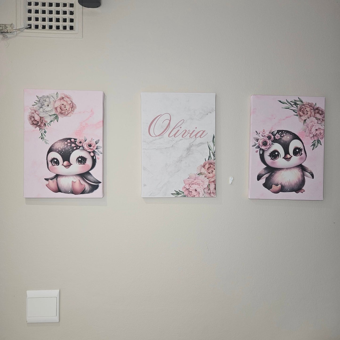 Peony Penguin Canvas set