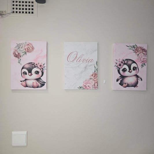 Peony Penguin Canvas set