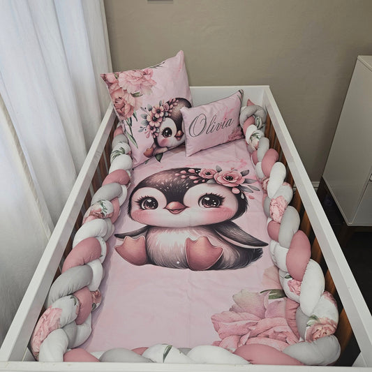 Peony Penguin Cot linen