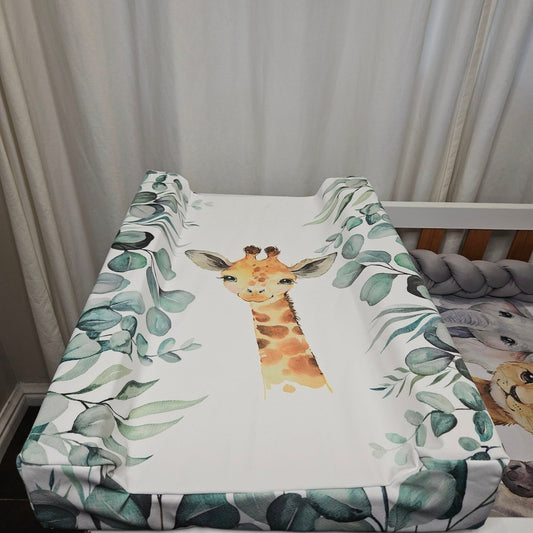 Sage Leafy Safari Waterproof changing mat