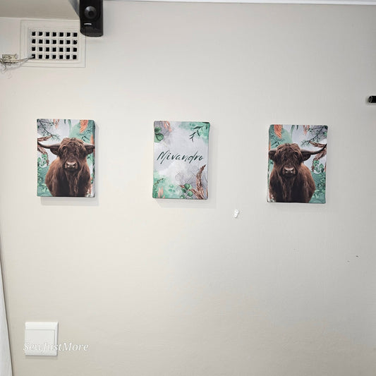 The Highland cow Canvas Set