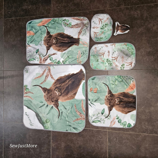 The Highland cow toweling Set
