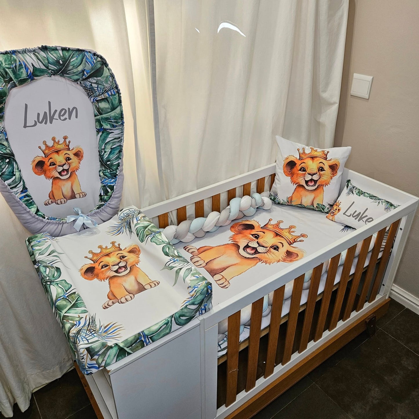 King of the Jungle cot linen