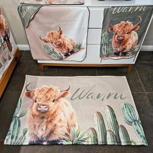 Baby Western Highland Cow Carpet