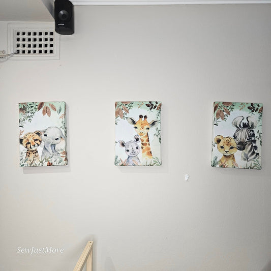 Bronze and Sage Safari Canvas Set