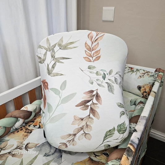 Bronze and Sage Safari car seat cover