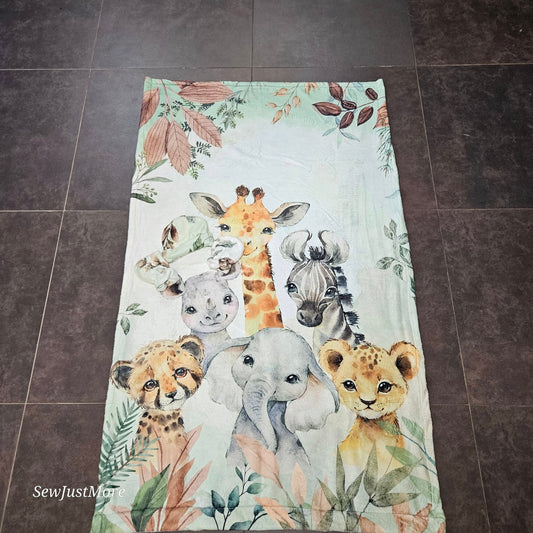 Bronze and Sage Safari  Fleece Blanket