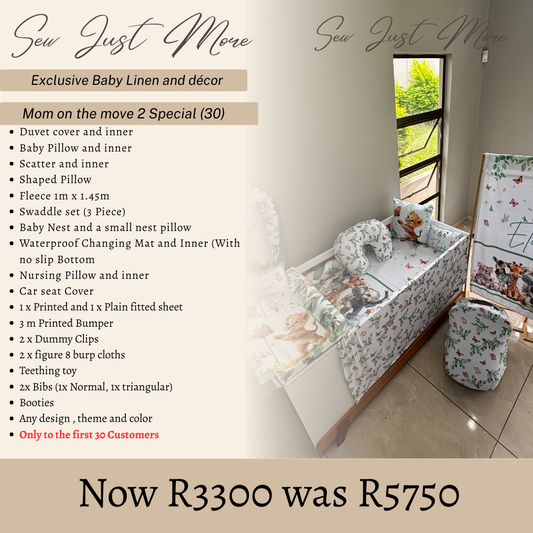 Mom on the move 2(30 Piece) Cot Linen