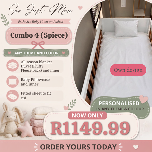 Combo 4 custom cot linen