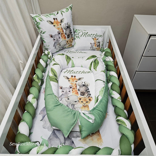 Green Leafy Safari baby nest