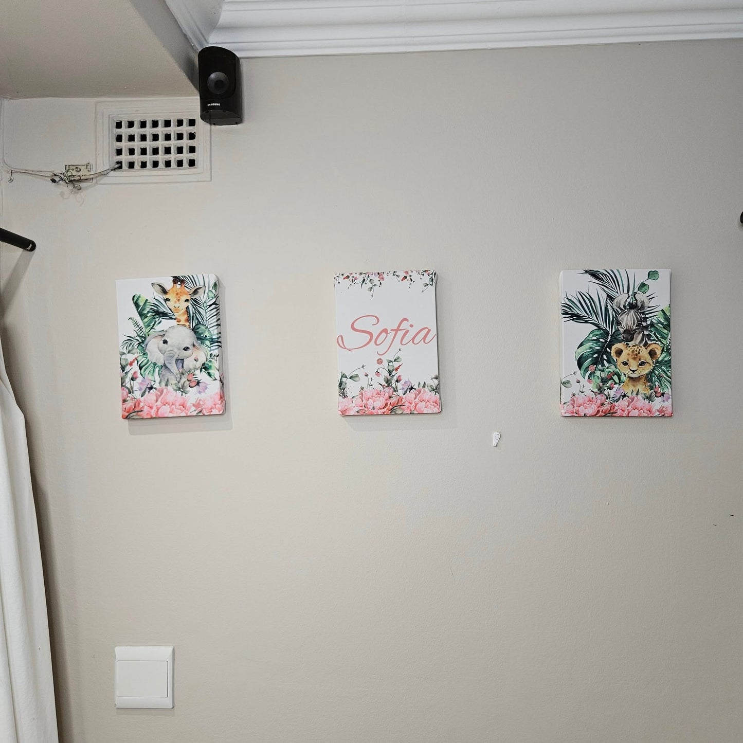 Soft Floral Safari Canvas set