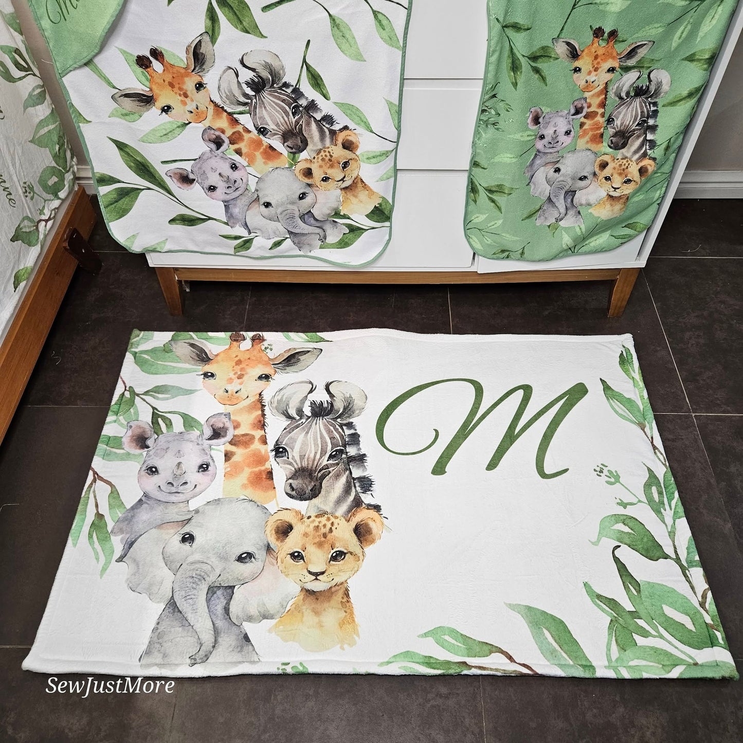 Green Leafy Safari carpet