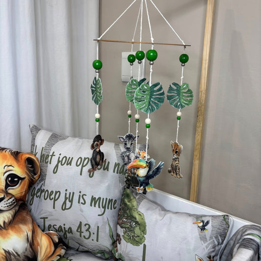 Grey Jungle Jeep Safari Cot mobile