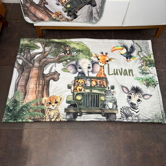 Grey Jungle Jeep Safari carpet