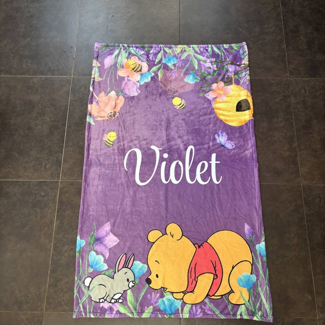 Violet and Baby Pooh Friends cot linen